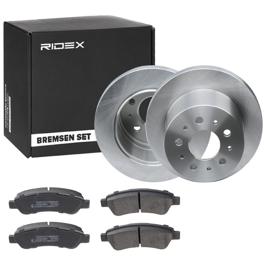 RIDEX Brake discs and pads set Article number: 3405B0975 cheaply