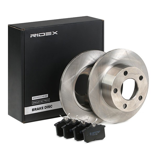 RIDEX Brake discs and pads set Article number: 3405B0989 cheaply