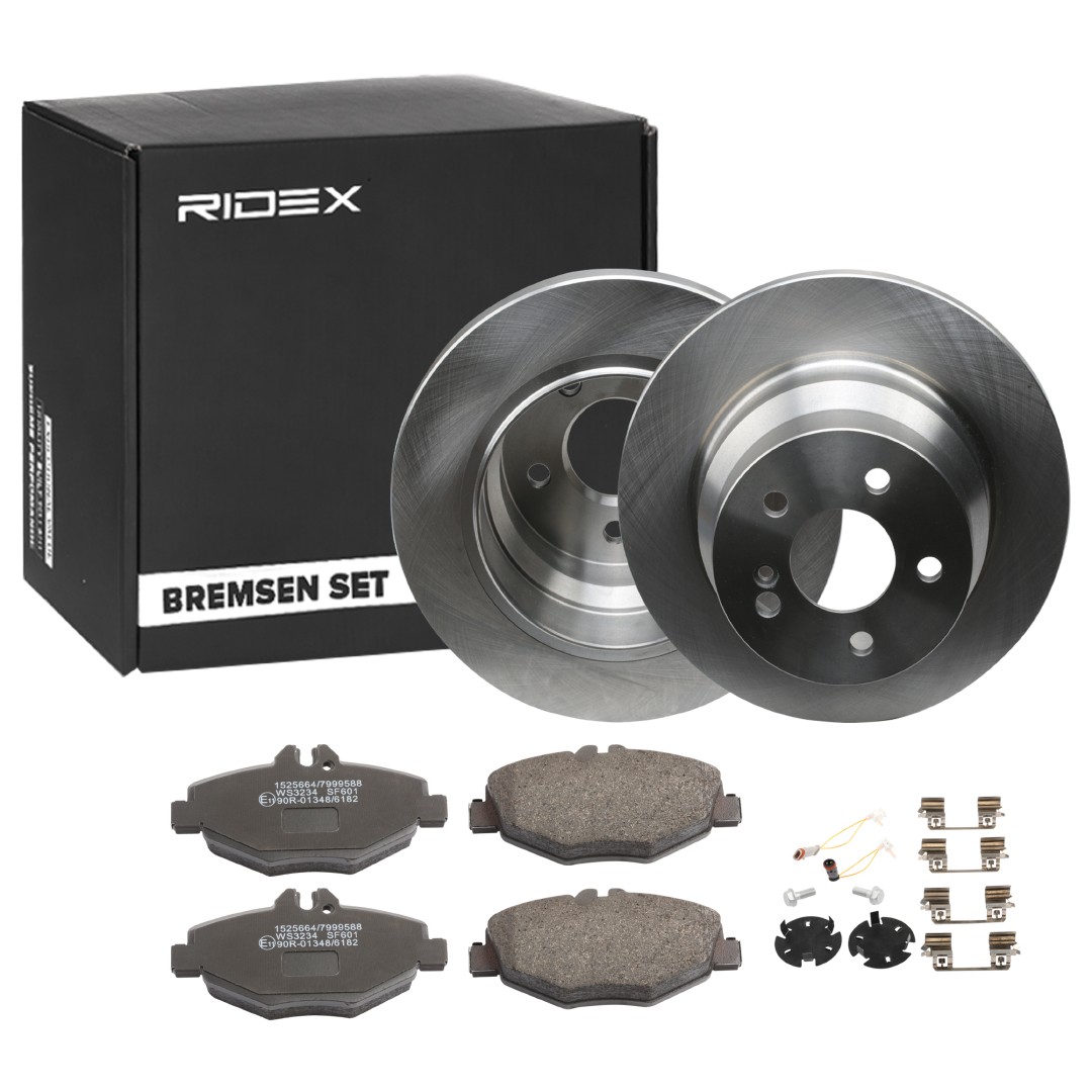 RIDEX Brake discs and pads set Article number: 3405B1070 cheaply