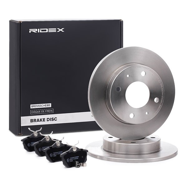 RIDEX Brake discs and pads set Article number: 3405B1296 cheaply