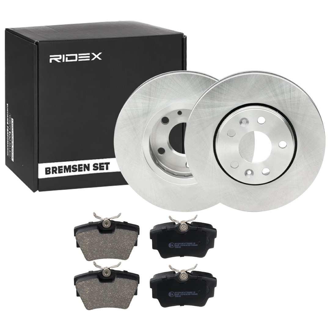 RIDEX Brake discs and pads set Article number: 3405B1336 cheaply