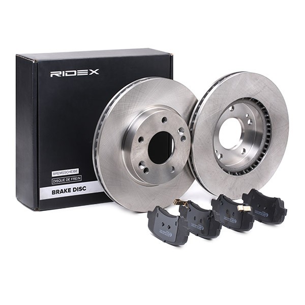 RIDEX Brake discs and pads set Article number: 3405B1421 cheaply