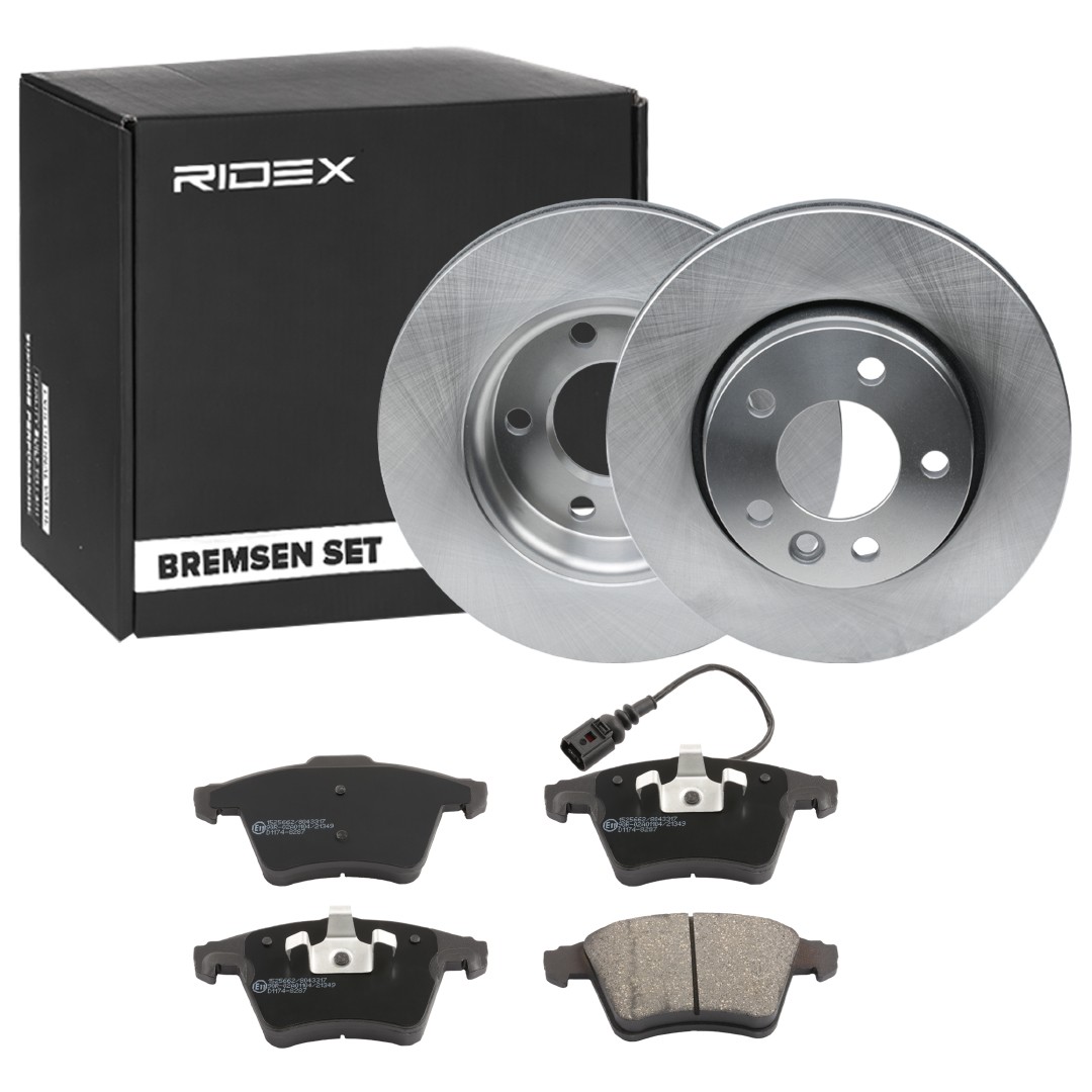 RIDEX Brake discs and pads set Article number: 3405B1528 cheaply