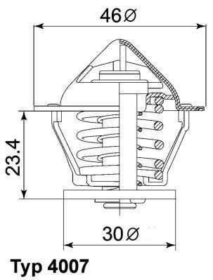WAHLER Thermostat Article number: 4007.80D cheaply