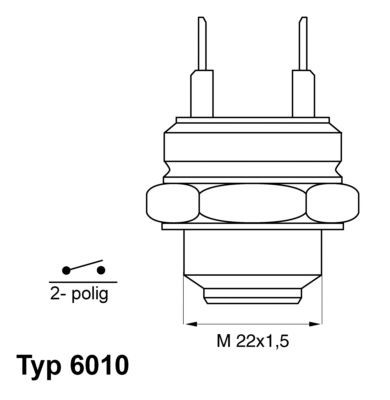 WAHLER Temperature Switch, radiator fan Article number: 6010.75D cheaply