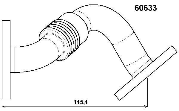 WAHLER Pipe, EGR valve Article number: 60633D cheaply