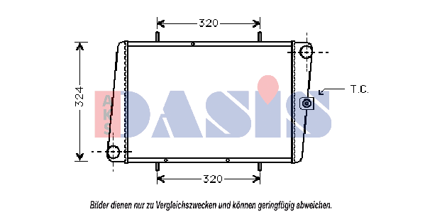 AKS DASIS Engine radiator Article number: 020040N cheaply