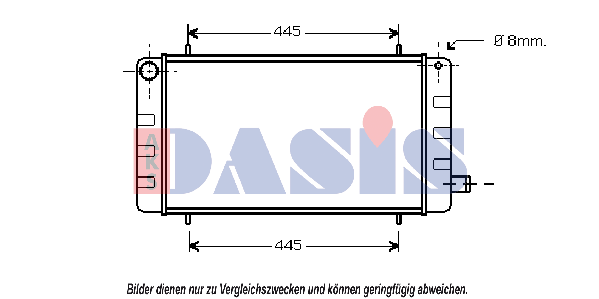 AKS DASIS Engine radiator Article number: 020050N cheaply