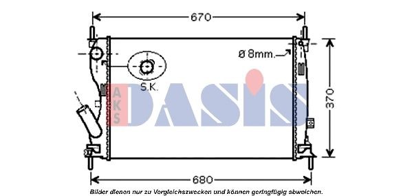 AKS DASIS Fan, A / C condenser Article number: 058035N cheaply