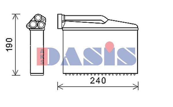 AKS DASIS Heater matrix Article number: 059220N cheaply