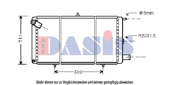 AKS DASIS Radiators, Motora dzesēšanas sistēma raksta numurs: 060150N lēti