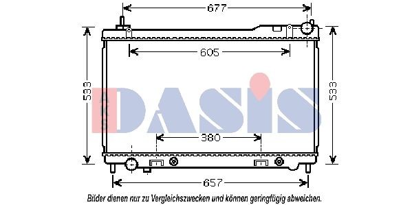 AKS DASIS Engine radiator Article number: 070145N cheaply