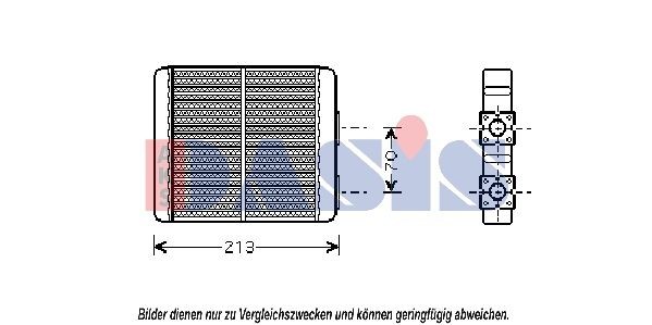 AKS DASIS Heater matrix Article number: 076001N cheaply