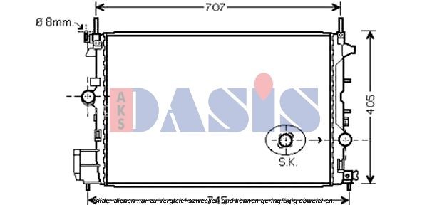 AKS DASIS Engine radiator Article number: 080094N cheaply