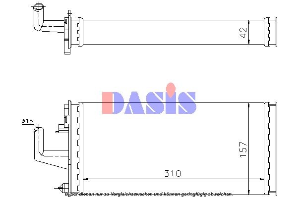AKS DASIS Heater matrix Article number: 089190N cheaply