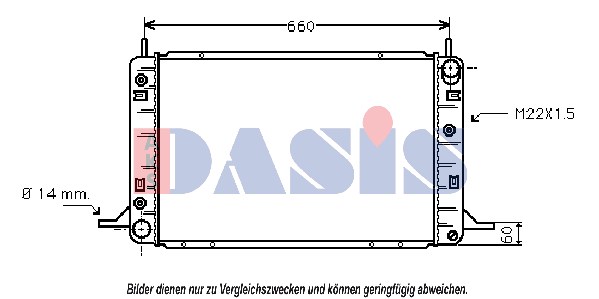 AKS DASIS Engine radiator Article number: 091290N cheaply
