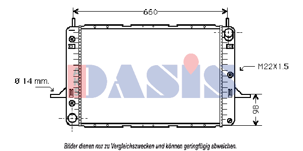 AKS DASIS Engine radiator Article number: 091420N cheaply
