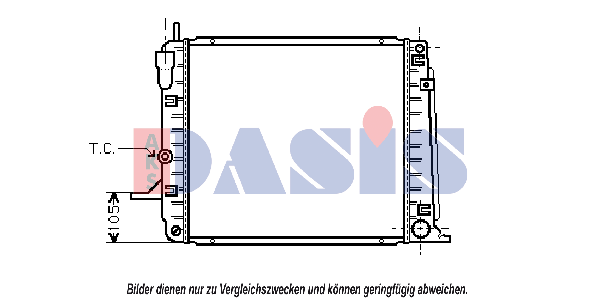 AKS DASIS Engine radiator Article number: 091460N cheaply