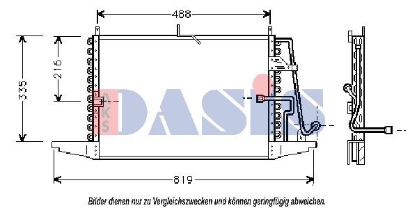 AKS DASIS Air conditioning condenser Article number: 092080N cheaply