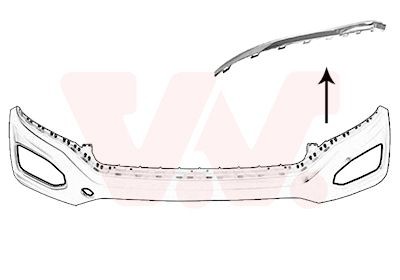 VAN WEZEL 5710581 Bumper moulding T-ROC 1.0 TSI 110 PS Petrol