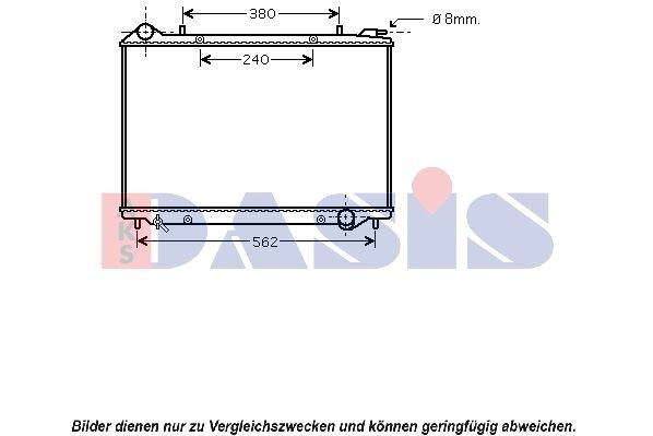 AKS DASIS Engine radiator Article number: 150085N cheaply