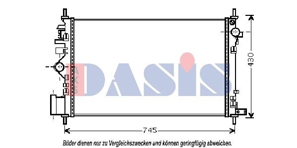 AKS DASIS Engine radiator Article number: 150096N cheaply