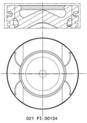 MAHLE ORIGINAL Piston Article number: 021 PI 00134 000 cheaply