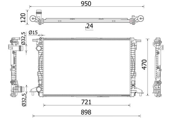 MAHLE ORIGINAL Radiaator, mootorijahutus Artikli number: CR 2179 000S soodsalt