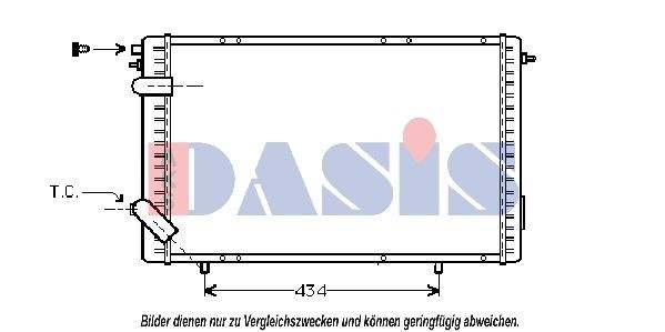 AKS DASIS Engine radiator Article number: 180024N cheaply