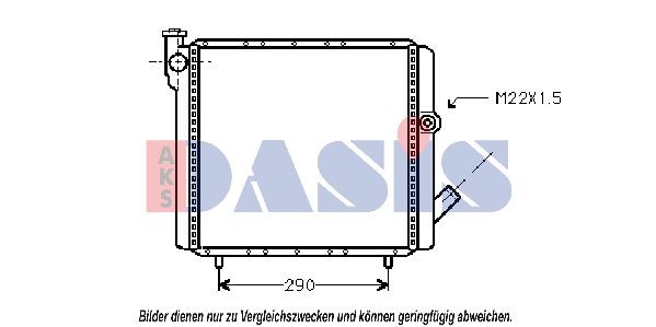 AKS DASIS Engine radiator Article number: 180120N cheaply