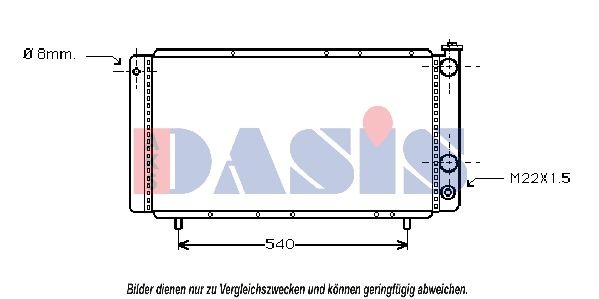 AKS DASIS Engine radiator Article number: 180170N cheaply