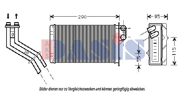 AKS DASIS Heater matrix Article number: 189240N cheaply