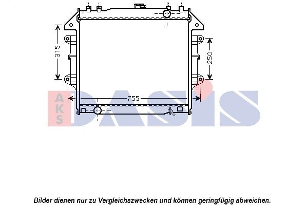 AKS DASIS Engine radiator Article number: 210189N cheaply