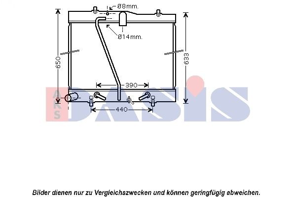 AKS DASIS Engine radiator Article number: 210191N cheaply