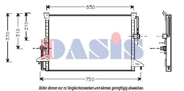 AKS DASIS Air conditioning condenser Article number: 213620N cheaply