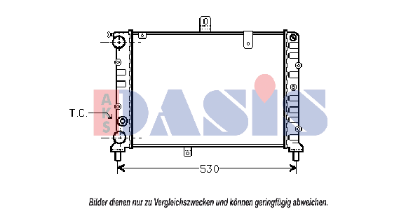 AKS DASIS Engine radiator Article number: 300340N cheaply