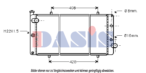 AKS DASIS Engine radiator Article number: 300350N cheaply