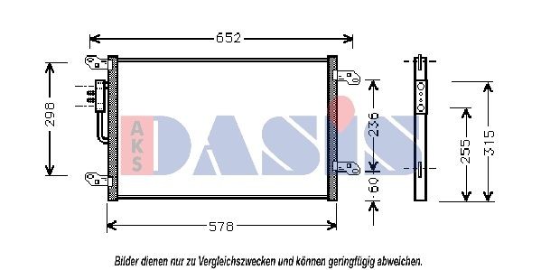 AKS DASIS Air conditioning condenser Article number: 302000N cheaply