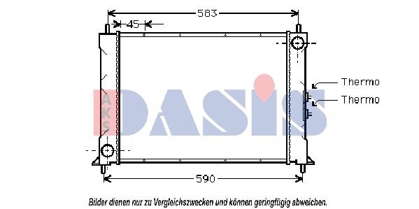 AKS DASIS Engine radiator Article number: 370390N cheaply