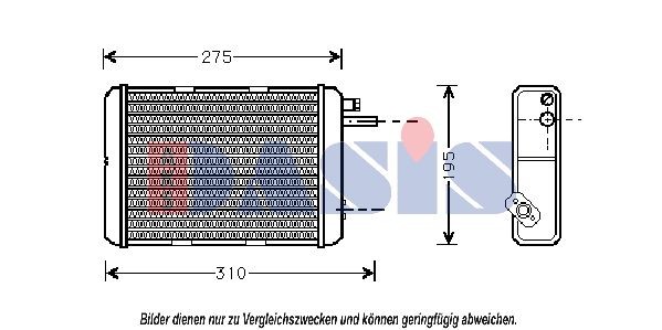 AKS DASIS Heater matrix Article number: 409010N cheaply