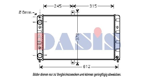 AKS DASIS Engine radiator Article number: 490011N cheaply