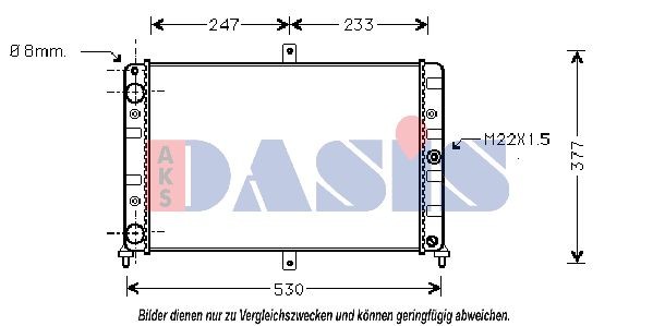 AKS DASIS Engine radiator Article number: 490040N cheaply