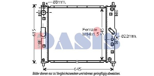 AKS DASIS Engine radiator Article number: 510102N cheaply