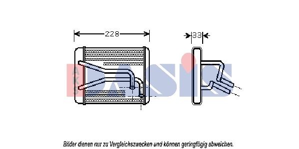 AKS DASIS Heater matrix Article number: 516014N cheaply