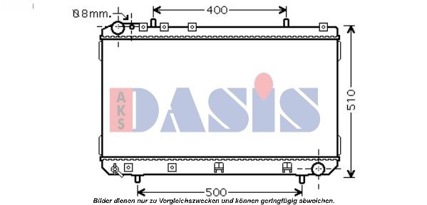AKS DASIS Engine radiator Article number: 520105N cheaply