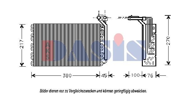 AKS DASIS Air conditioning evaporator Article number: 820198N cheaply