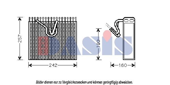 AKS DASIS Air conditioning evaporator Article number: 820225N cheaply