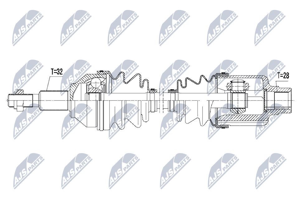 NTY Drive shaft Article number: NPW-CH-036 cheaply