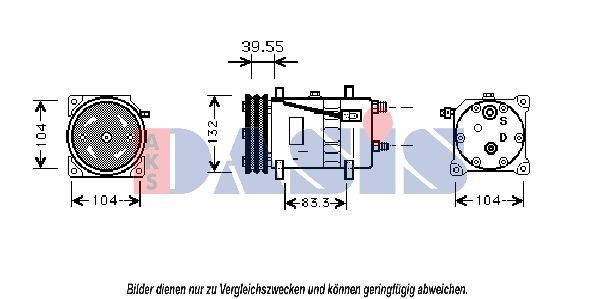 AKS DASIS Klimakompressor Varenummer: 850649N billige