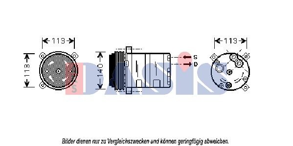 AKS DASIS Air conditioning compressor Article number: 850664N cheaply